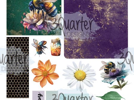 3Quarter Designs Bee Happy - Mini Project Sheet For Cheap