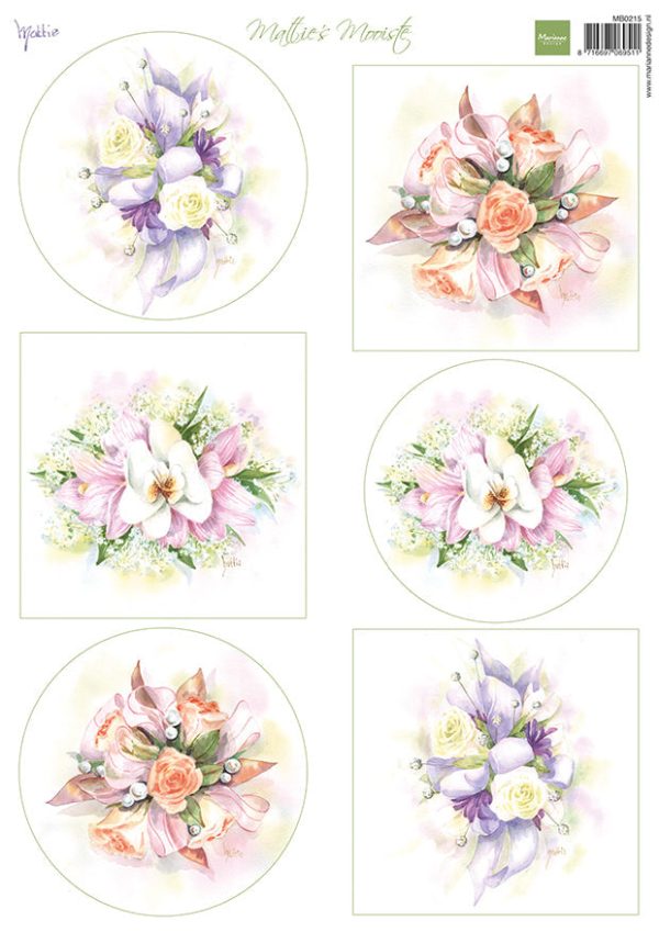 Marianne Design A4 Cutting Sheet - Mattie s Mooiste Romantic Bouquets Sale