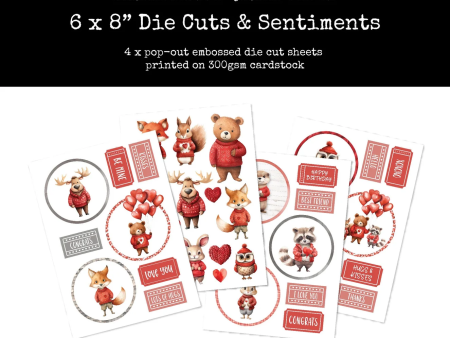 Animal Love 6x8  Die Cuts & Sentiments 31665 Supply