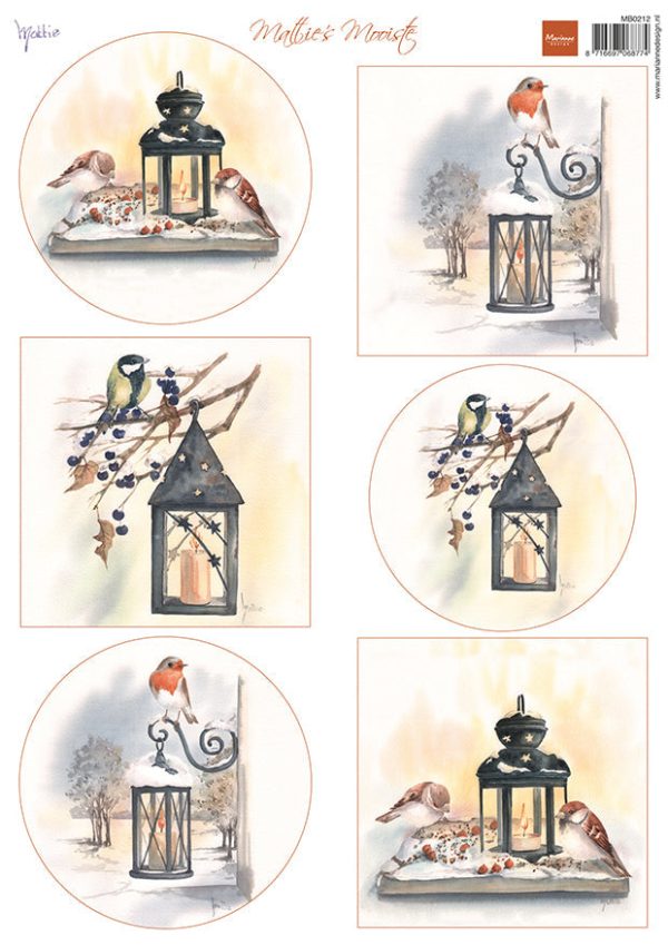 Marianne Design A4 Cutting Sheet - Mattie Mooiste - Winter Lanterns Online Sale