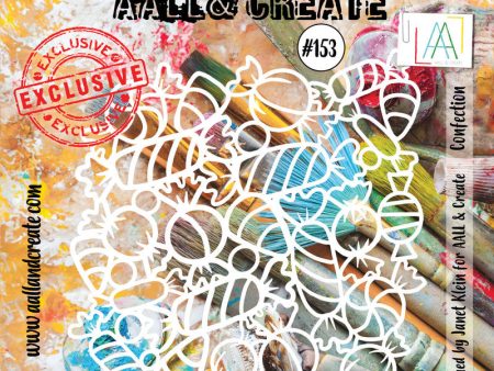 AALL and Create #153 - 6 x6  Stencil - Confection For Discount