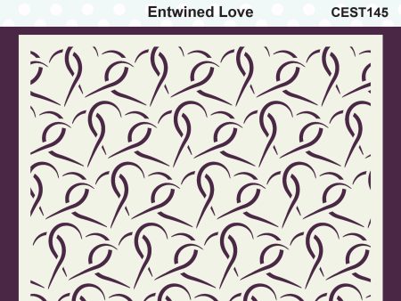 Creative Expressions Entwined Love Jamie Rodgers 6 in x 6 in Stencil Cheap