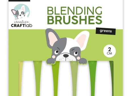 CCL Blending Brushes 2cm Soft Brush Greens Essentials 6 PC For Cheap