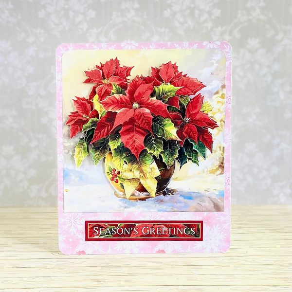 Die Cut Decoupage – Potted Poinsettia (pack of 3) For Cheap