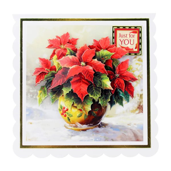 Die Cut Decoupage – Potted Poinsettia (pack of 3) For Cheap