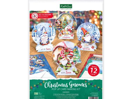 Christmas Garden Gnomes, Pop Up Card Making Kit Cheap