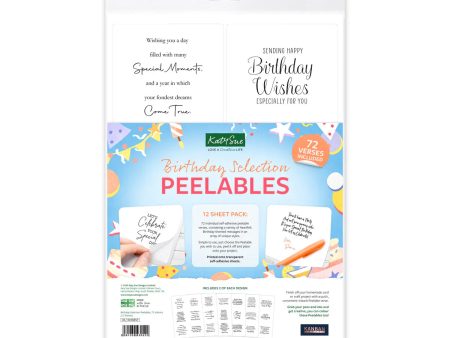 Kanban Crafts Birthday Selection Peelables, 72 Stickers Supply