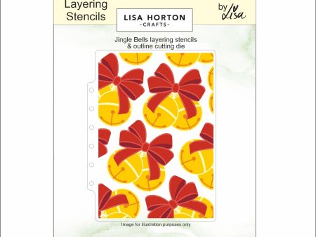 Lisa Horton Crafts Jingle Bells 5  x 7  Layering Stencils & Die Online Sale