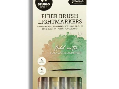 Fiber Brush Lightmarkers - Browns Colour 6 Pack on Sale