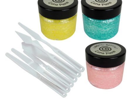 Cosmic Shimmer Luna Paste Trio and Bonus Palette Knife Set Discount