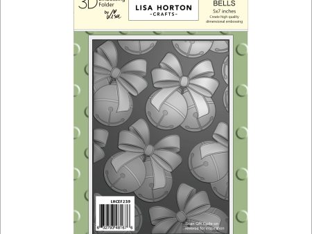 Lisa Horton Crafts Jingle Bells 5  x 7  Embossing Folder Cheap