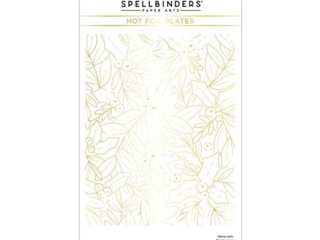 Glimmer Holly Background Hot Foil Plate from the De-Light-Ful Christmas Collection by Yana Smakula Cheap