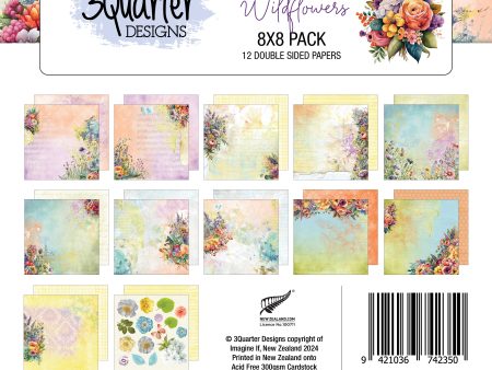 3Quarter Designs Heavenly Wildflowers 8x8 Paper Pack Cheap