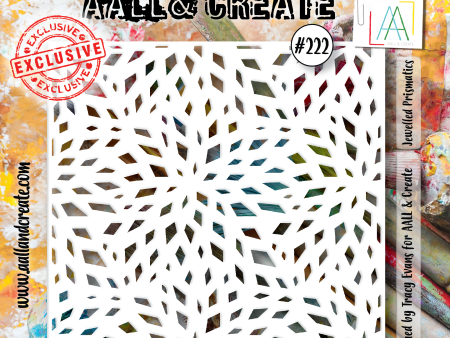 AALL and Create - 6 x6  Stencil - Jewelled Prismatics Cheap