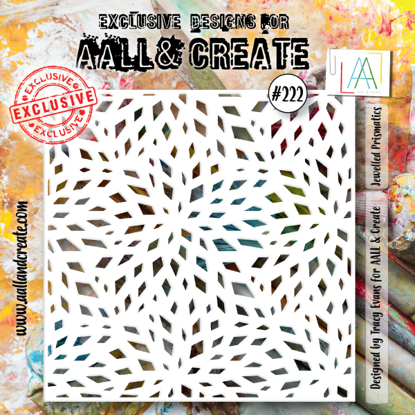 AALL and Create - 6 x6  Stencil - Jewelled Prismatics Cheap