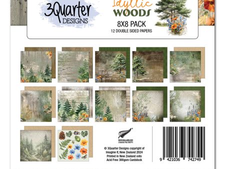 3Quarter Designs Idyllic Woods 8x8 Paper Pack Cheap