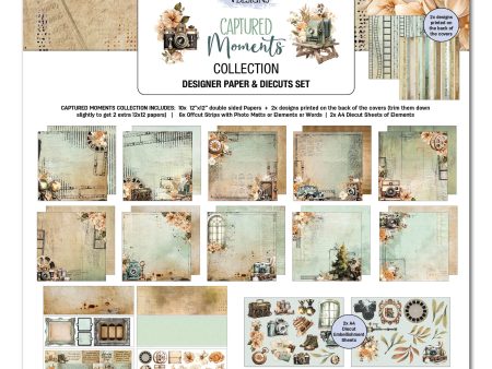 3Quarter Designs Captured Moments 12x12 Design Paper & Diecuts Set For Discount