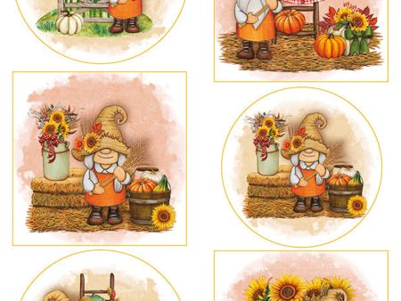 Marianne Design A4 Cutting Sheet - Gnomes - Sunflowers Online Sale