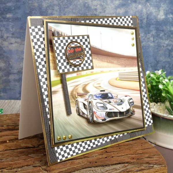 Start Your Engines Decoupage Topper Sheet Discount