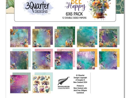 3Quarter Designs Bee Happy 6x6 Paper Pack Online Hot Sale