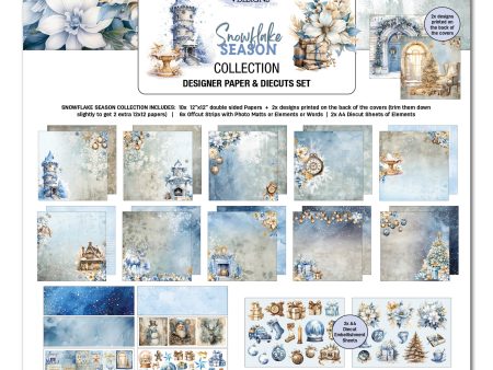 3Quarter Designs Snowflake Season 12x12 Design Paper & Diecuts Set Cheap