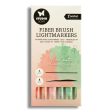 Fiber Brush Lightmarkers - Pastels Colour 6 Pack Cheap