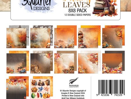 3Quarter Designs Falling Leaves 8x8 Paper Pack Online Hot Sale