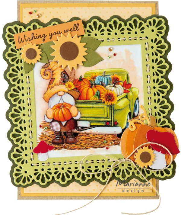 Marianne Design A4 Cutting Sheet - Gnomes - Pumpkins Discount