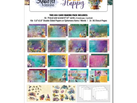 3Quarter Designs Bee Happy 6x4 Card Pack on Sale