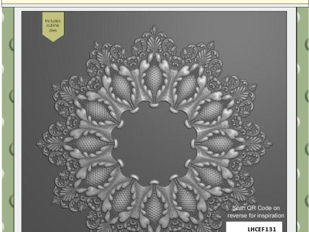 Lisa Horton Crafts Ruffled Lace Frame 6x6 3D Embossing Folder & Die Supply