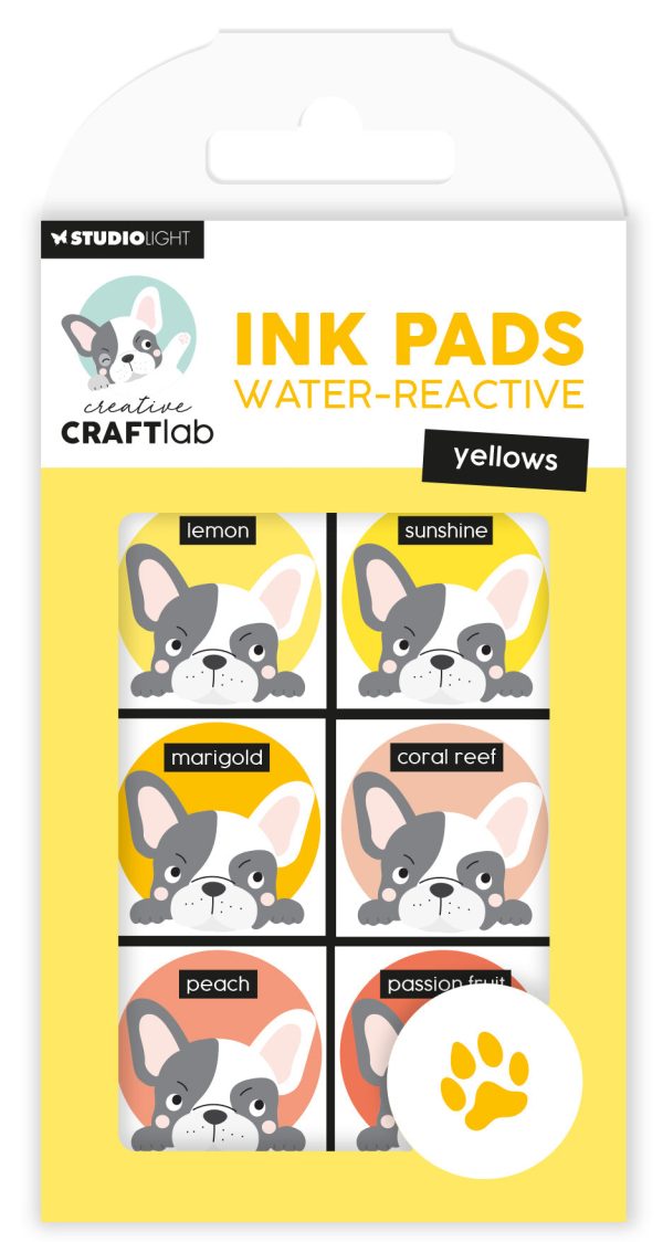 CCL Ink Pads Water-Reactive Yellows Essentials 120x70x16mm 6 PC nr.21 For Sale