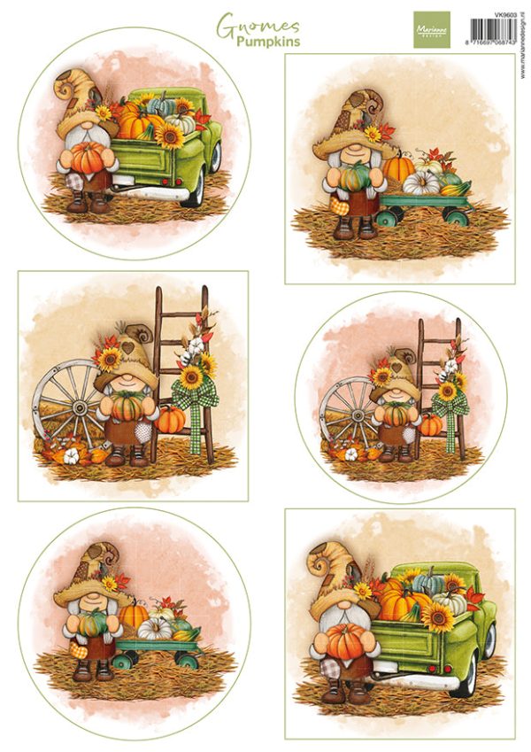 Marianne Design A4 Cutting Sheet - Gnomes - Pumpkins Discount