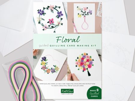 Floral Guided Paper Quilling Card Making Kit Online now