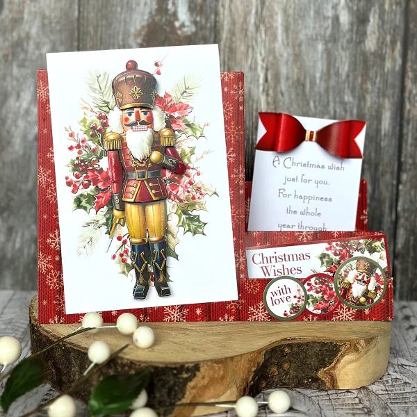 Die Cut Decoupage – Nutcracker & Holly (pack of 3) For Cheap