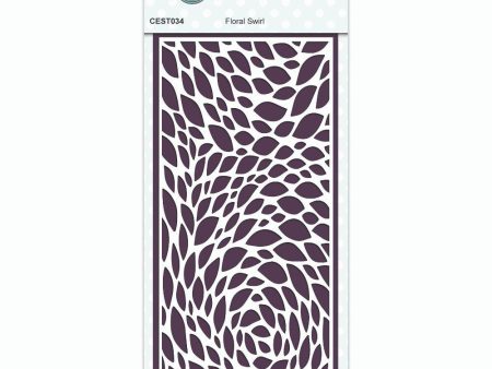 Sue Wilson Floral Swirl Slimline Stencil Hot on Sale