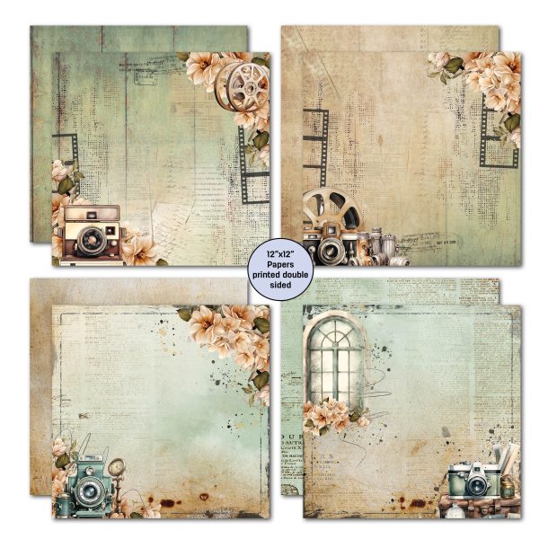 3Quarter Designs Captured Moments 12x12 Design Paper & Diecuts Set For Discount