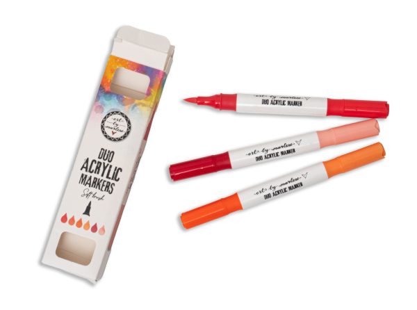 ABM Duo Acrylic Markers Reds Essentials 3 PC For Discount