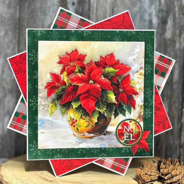 Die Cut Decoupage – Potted Poinsettia (pack of 3) For Cheap