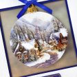 Die Cut Decoupage – Christmas Village Bauble (pack of 3) Supply