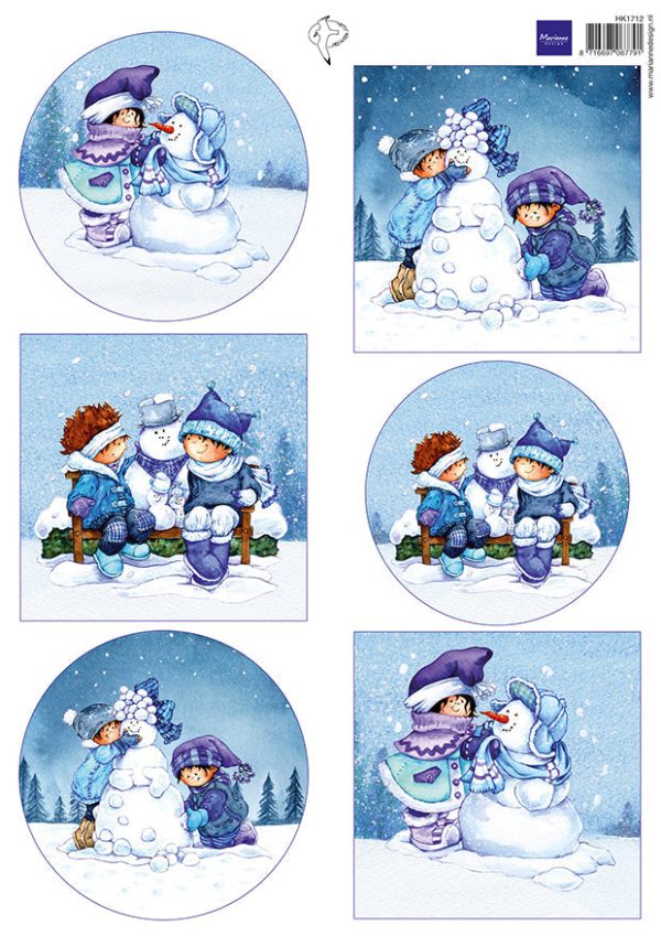 Marianne Design A4 Cutting Sheet - Hetty s Snoesjes - Winter For Sale