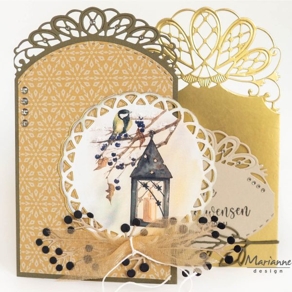 Marianne Design A4 Cutting Sheet - Mattie Mooiste - Winter Lanterns Online Sale