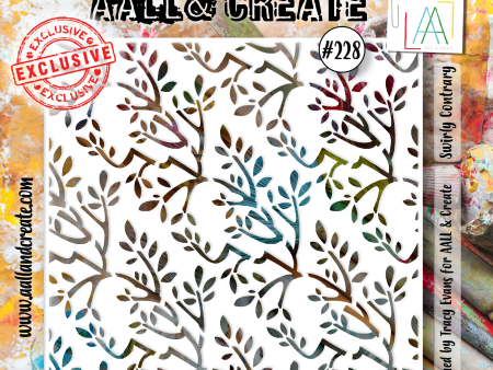 AALL and Create - 6 x6  Stencil - Swirly Contrary Supply