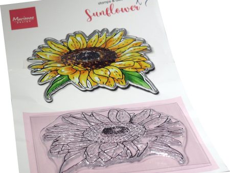 Marianne Design Clear Stamp & Die Set - Tiny s Flowers - Sunflower For Cheap