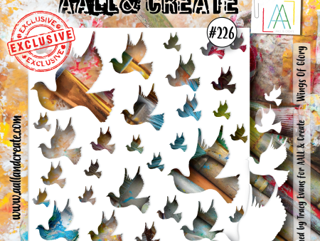 AALL and Create - 6 x6  Stencil - Wings Of Glory For Discount