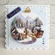 Die Cut Decoupage – Christmas Village Bauble (pack of 3) Supply