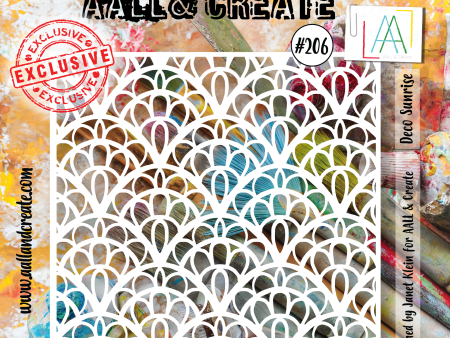 AALL and Create  6 x6  Stencil - 206 - Deco Sunrise Online Sale