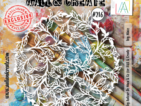 AALL and Create #216 - 6 x6  Stencil - Ivy Maze For Sale