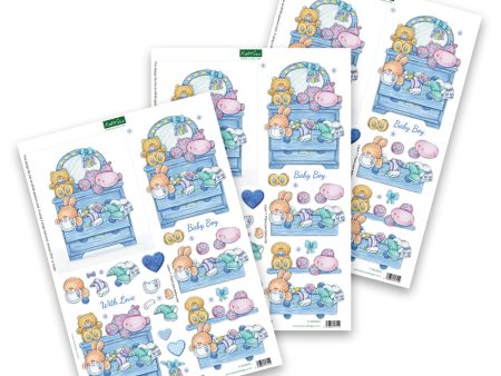 Die Cut Decoupage – Baby Boy (Pack Of 3) Fashion