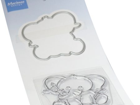 Marianne Design Stamp & Die Set - Elephant Hug on Sale