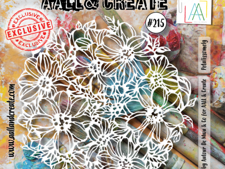 AALL and Create #215 - 6 x6  Stencil - Petalissomely Discount